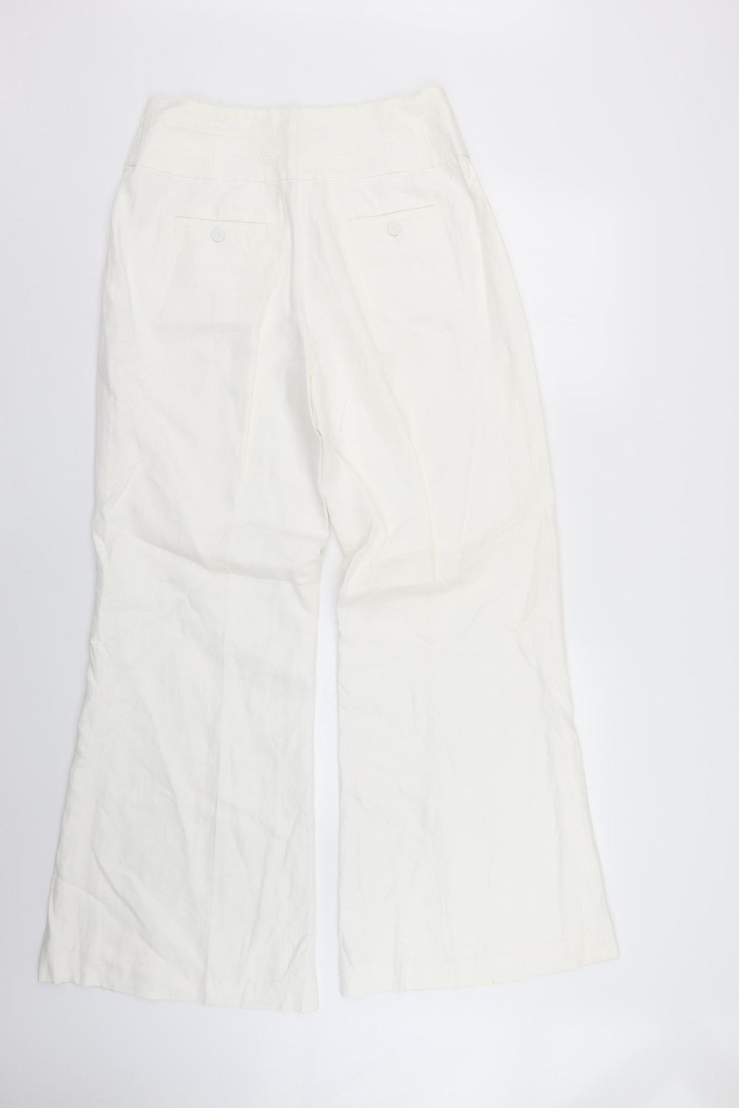 Coast Womens White   Trousers  Size 12 L28 in