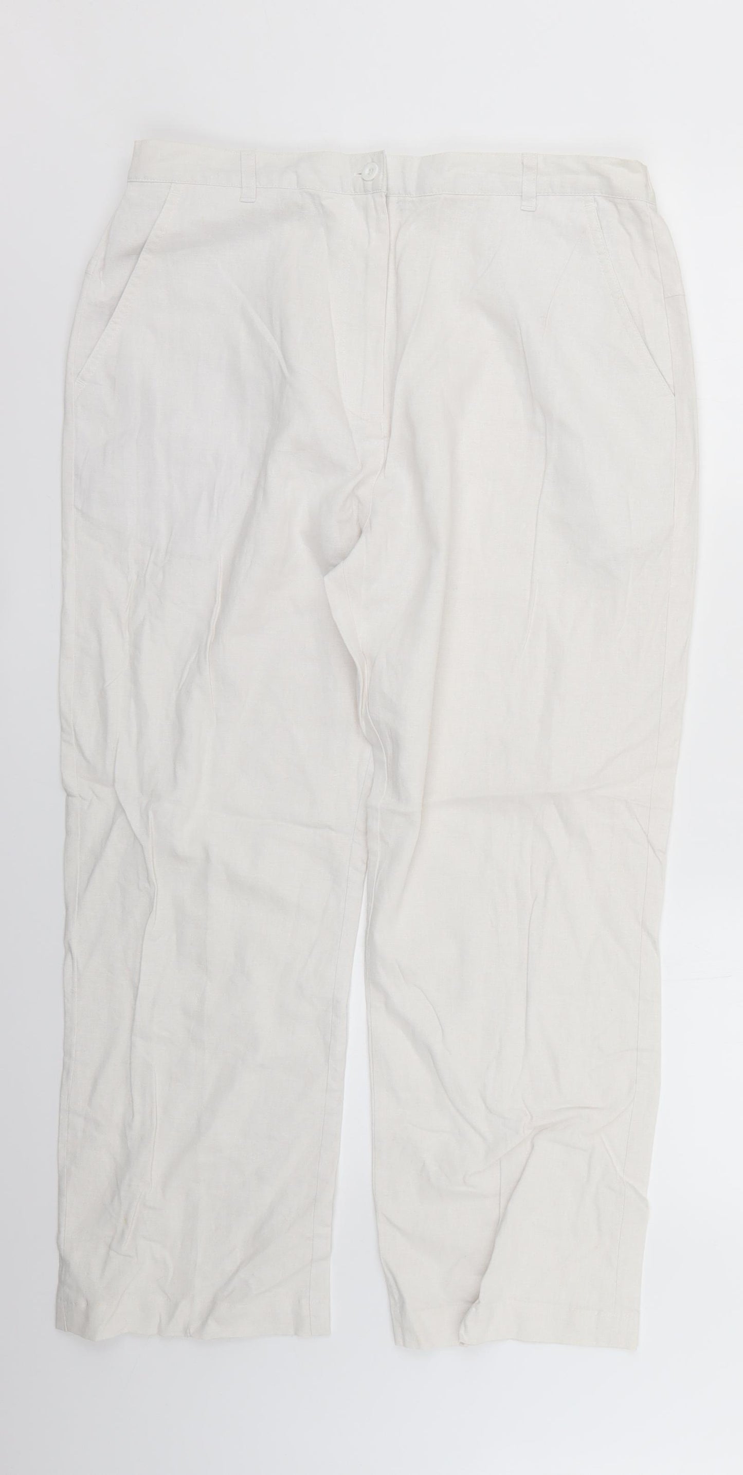 Saloos Womens White   Trousers  Size 16 L26 in