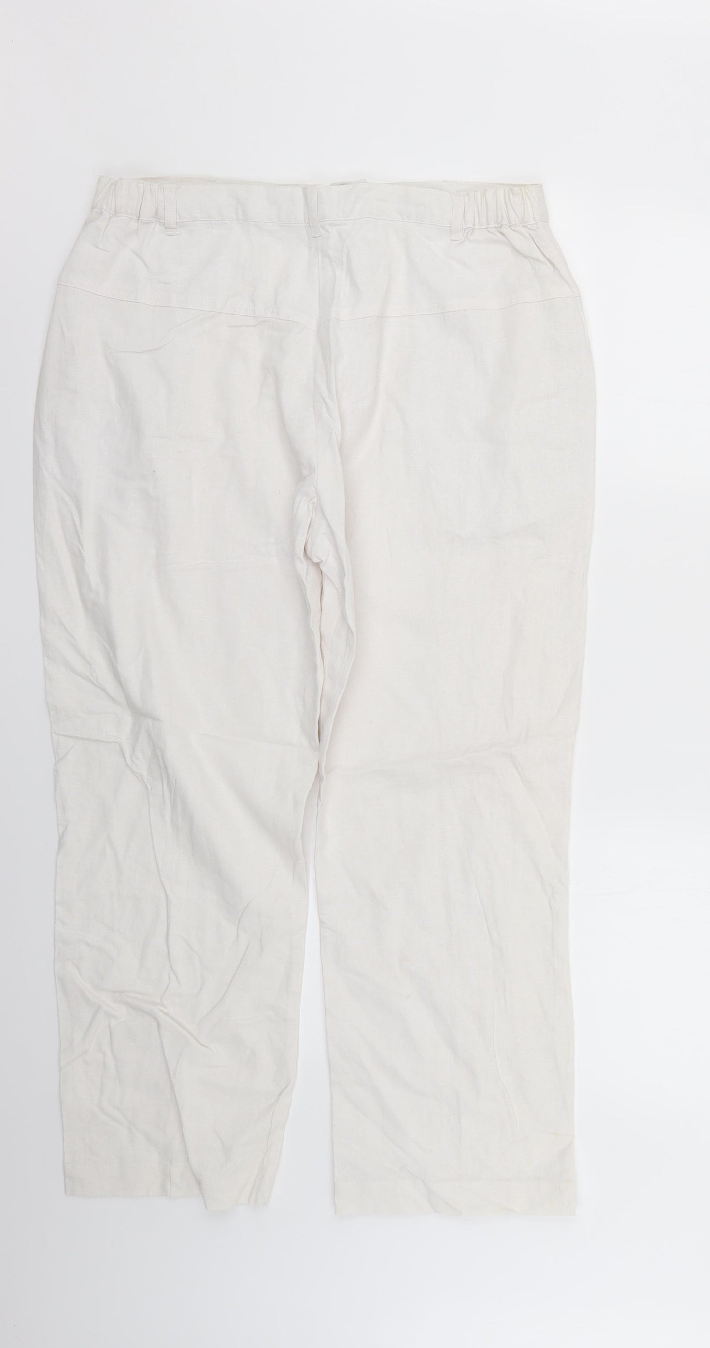 Saloos Womens White   Trousers  Size 16 L26 in