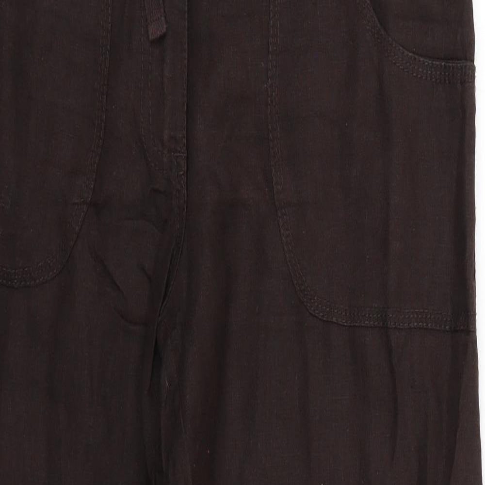 Denim & Co. Womens Brown   Trousers  Size 10 L26 in