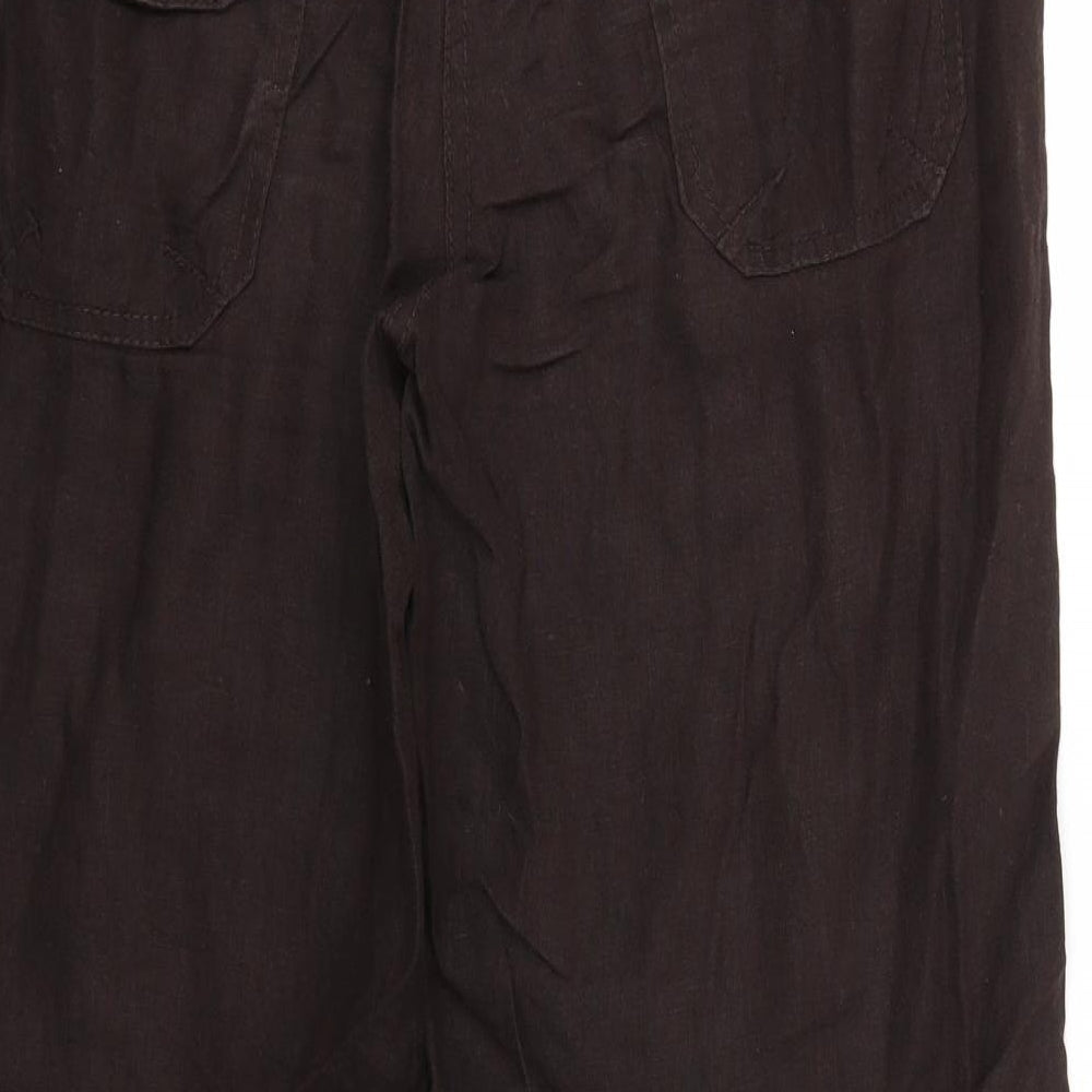 Denim & Co. Womens Brown   Trousers  Size 10 L26 in