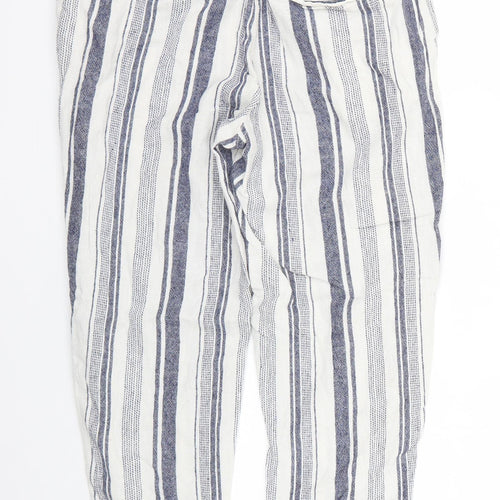 Papaya Womens Multicoloured Striped  Trousers  Size 12 L25 in