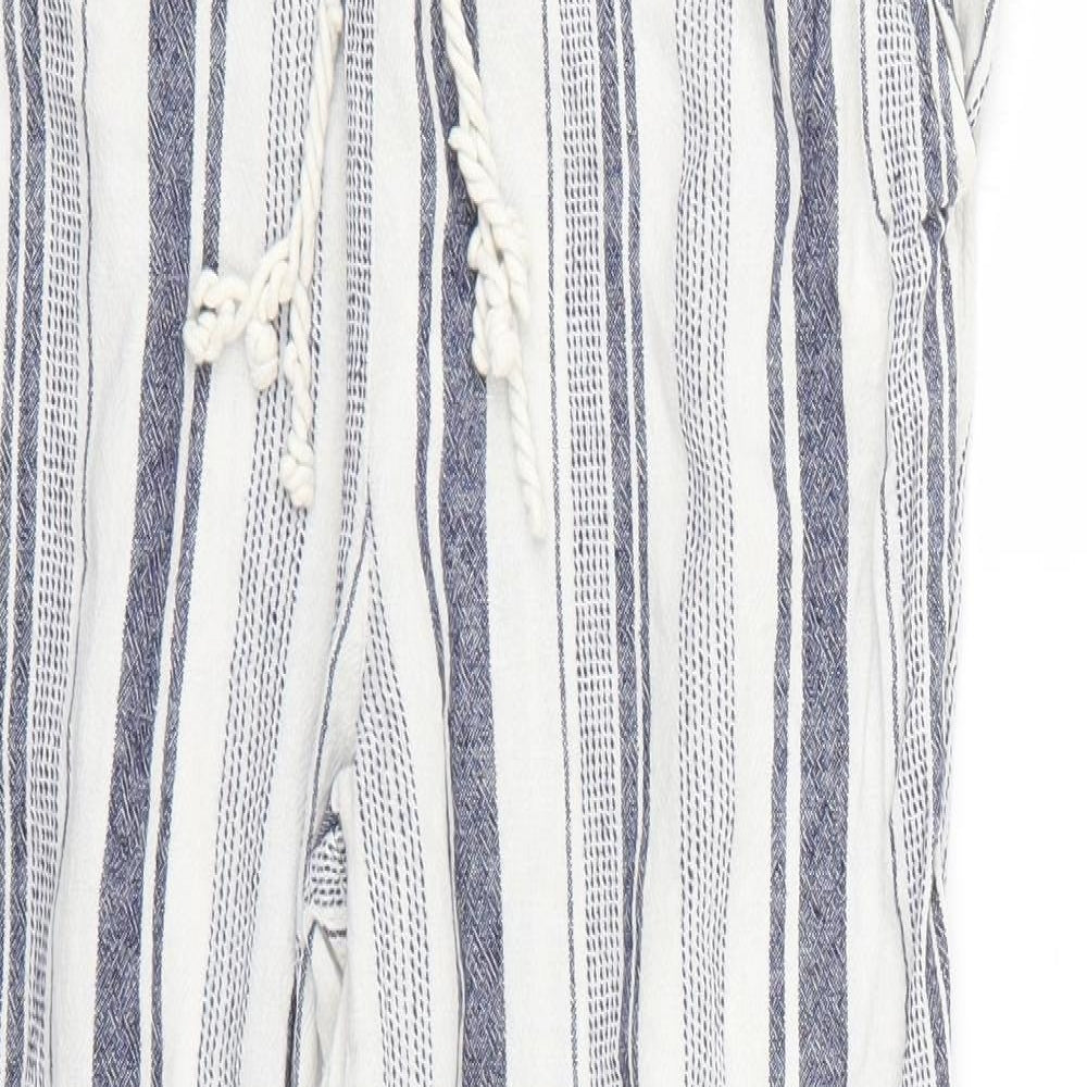 Papaya Womens Multicoloured Striped  Trousers  Size 12 L25 in
