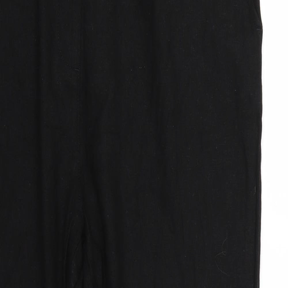 Peacocks Womens Black   Trousers  Size 14 L24 in