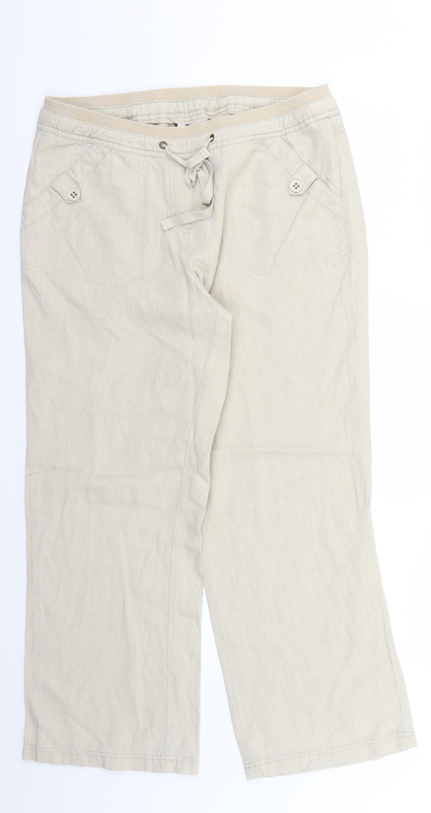 BHS Womens Beige   Trousers  Size 12 L25 in