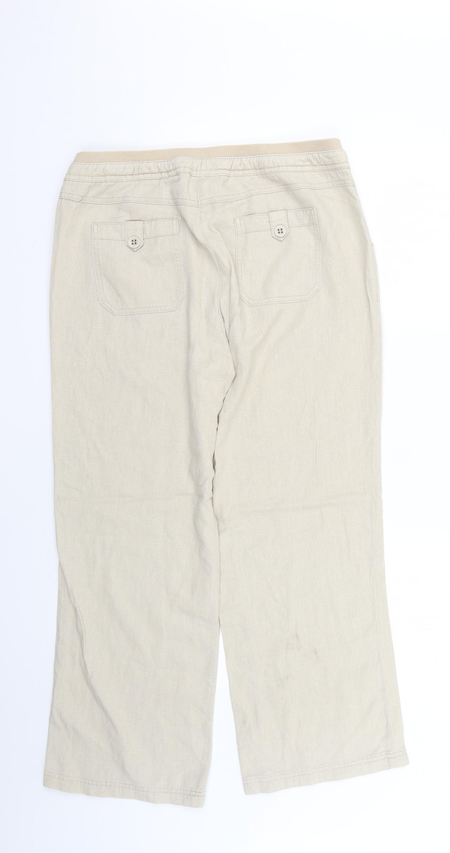 BHS Womens Beige   Trousers  Size 12 L25 in