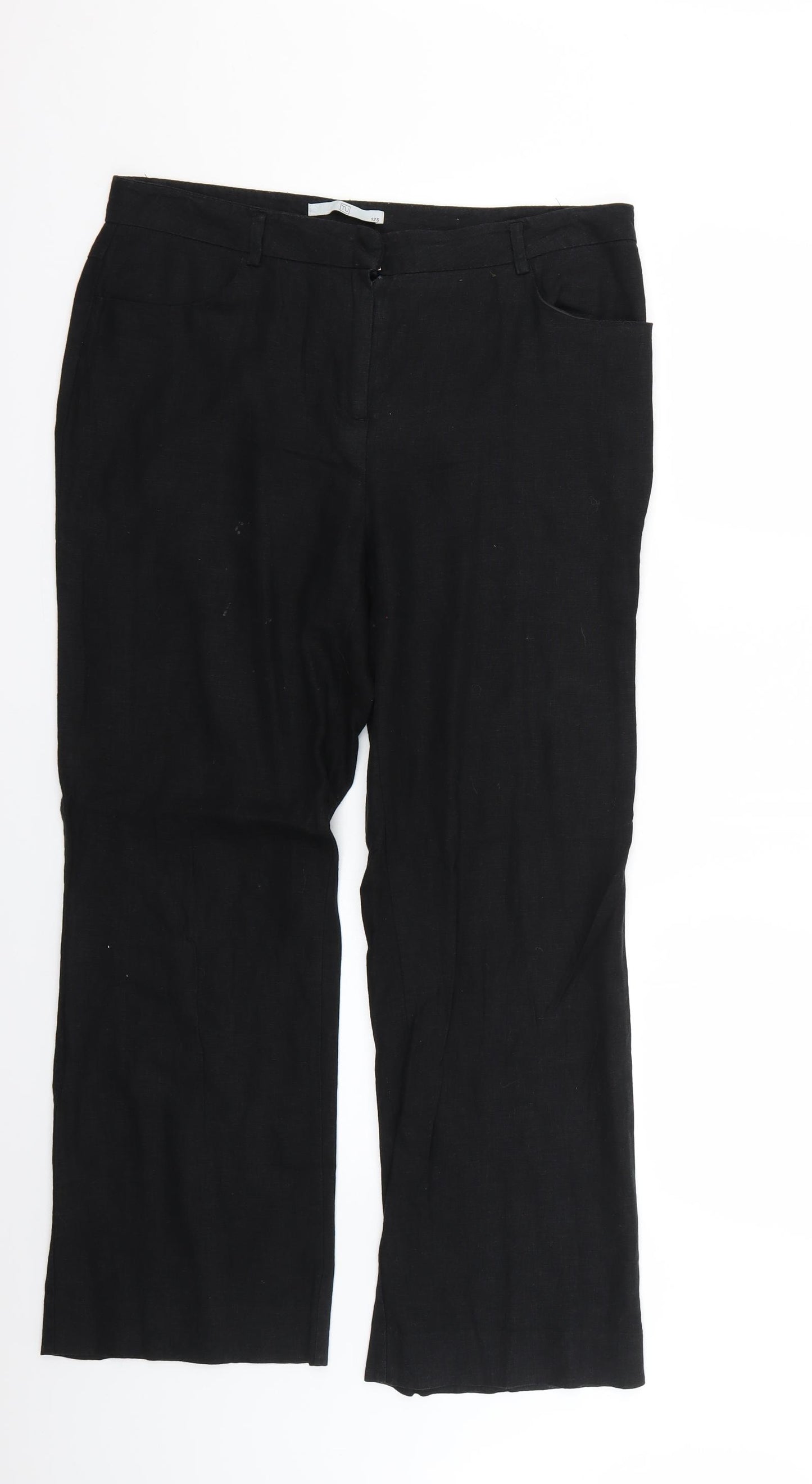 TU Womens Black   Trousers  Size 12 L27 in