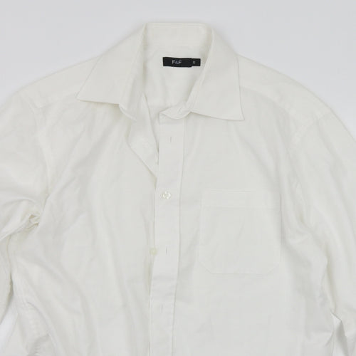 F&F Mens White    Button-Up Size 15