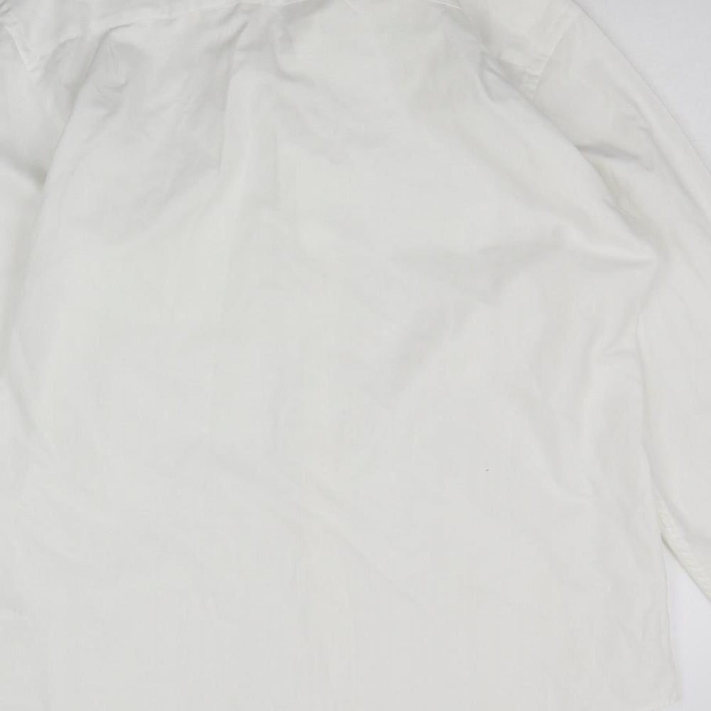 F&F Mens White    Button-Up Size 15