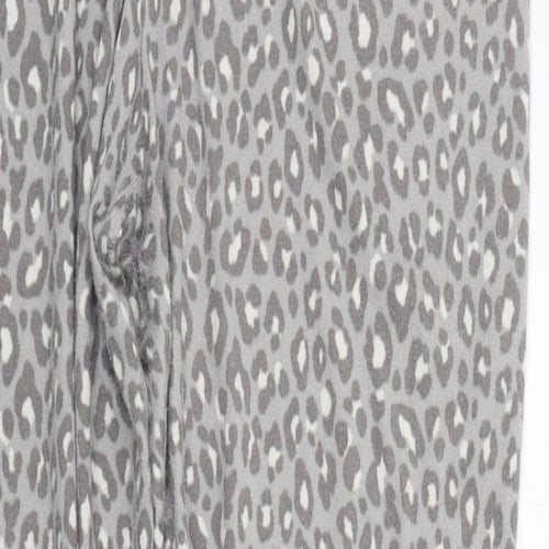 TU Womens Grey Animal Print  Top Pyjama Pants Size 14