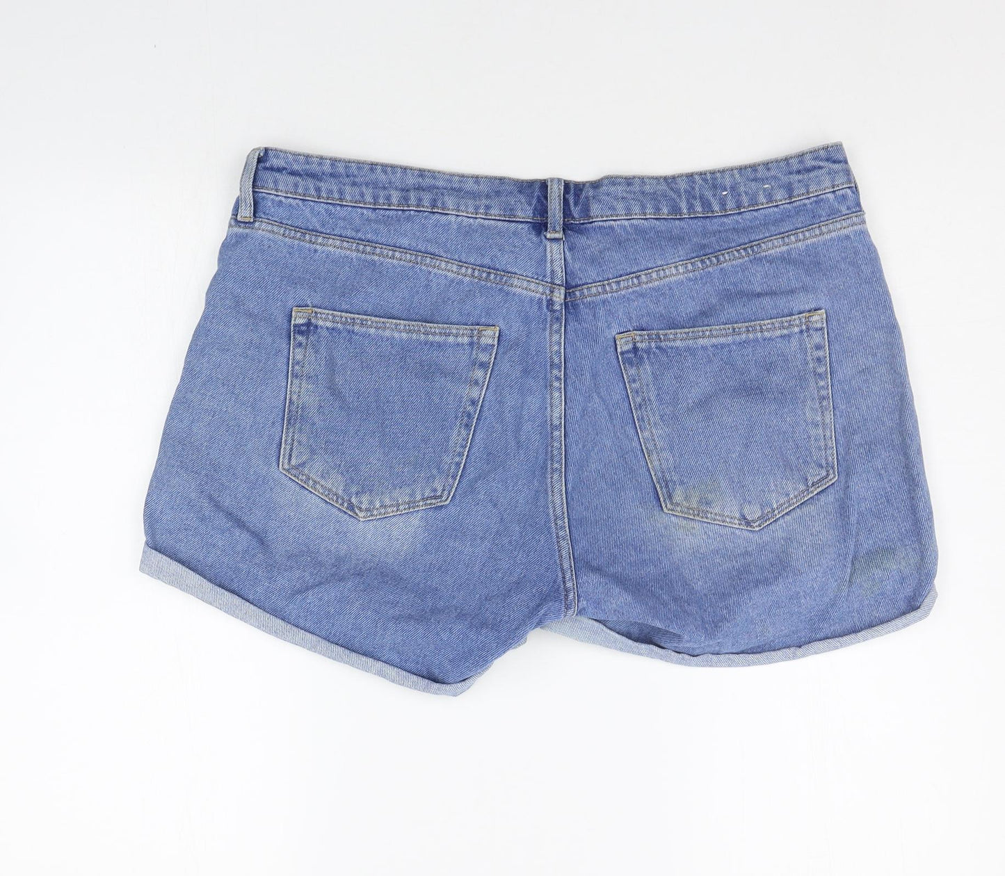 &DENIM Womens Blue   Cut-Off Shorts Size 14