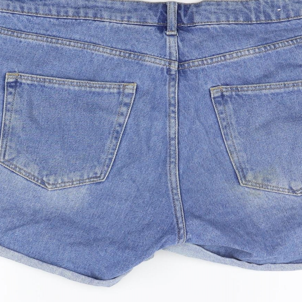 &DENIM Womens Blue   Cut-Off Shorts Size 14
