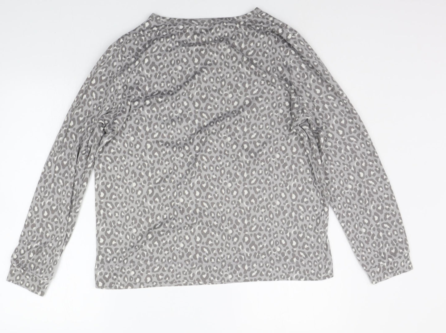 TU Womens Grey Animal Print  Top Pyjama Top Size 14