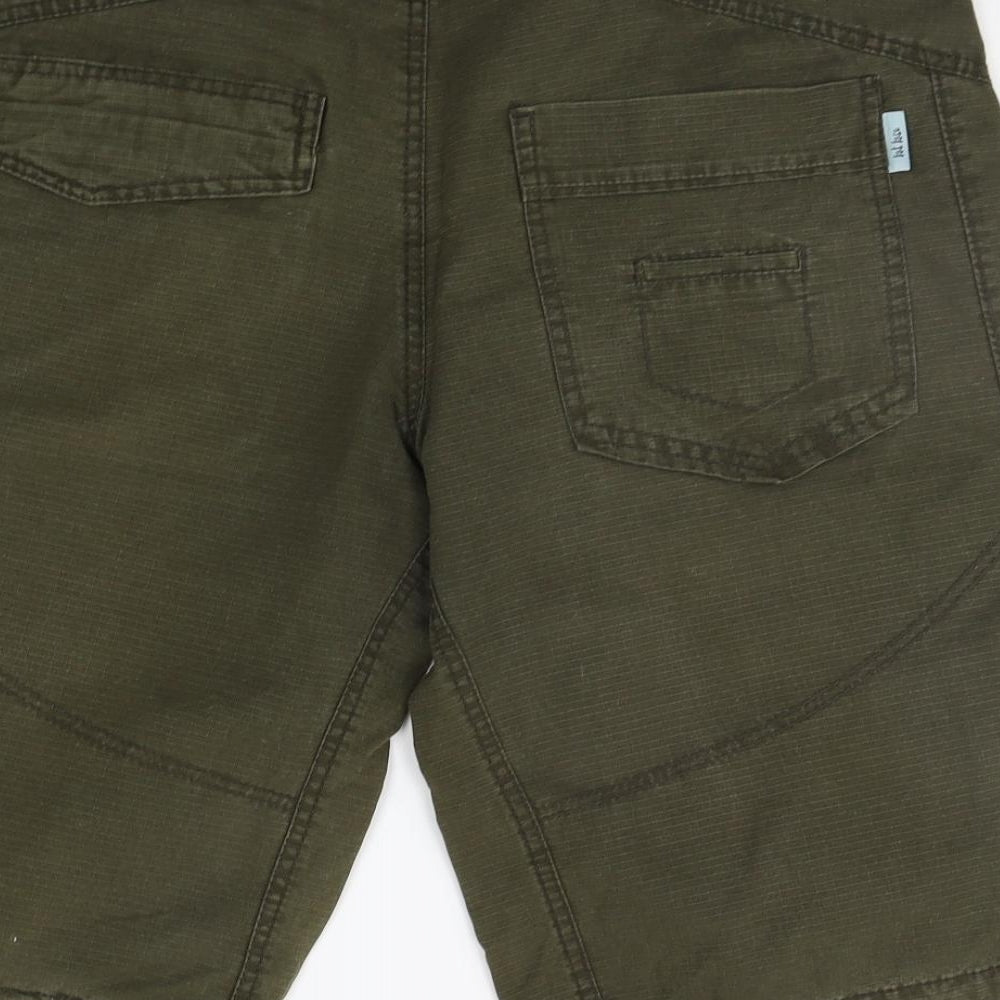 Fat Face Mens Green Houndstooth  Chino Shorts Size 36 in