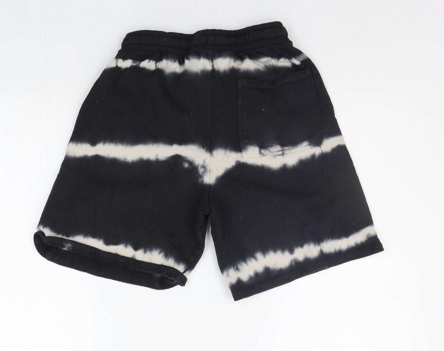 Zara Boys Black Geometric  Sweat Shorts Size 11-12 Years
