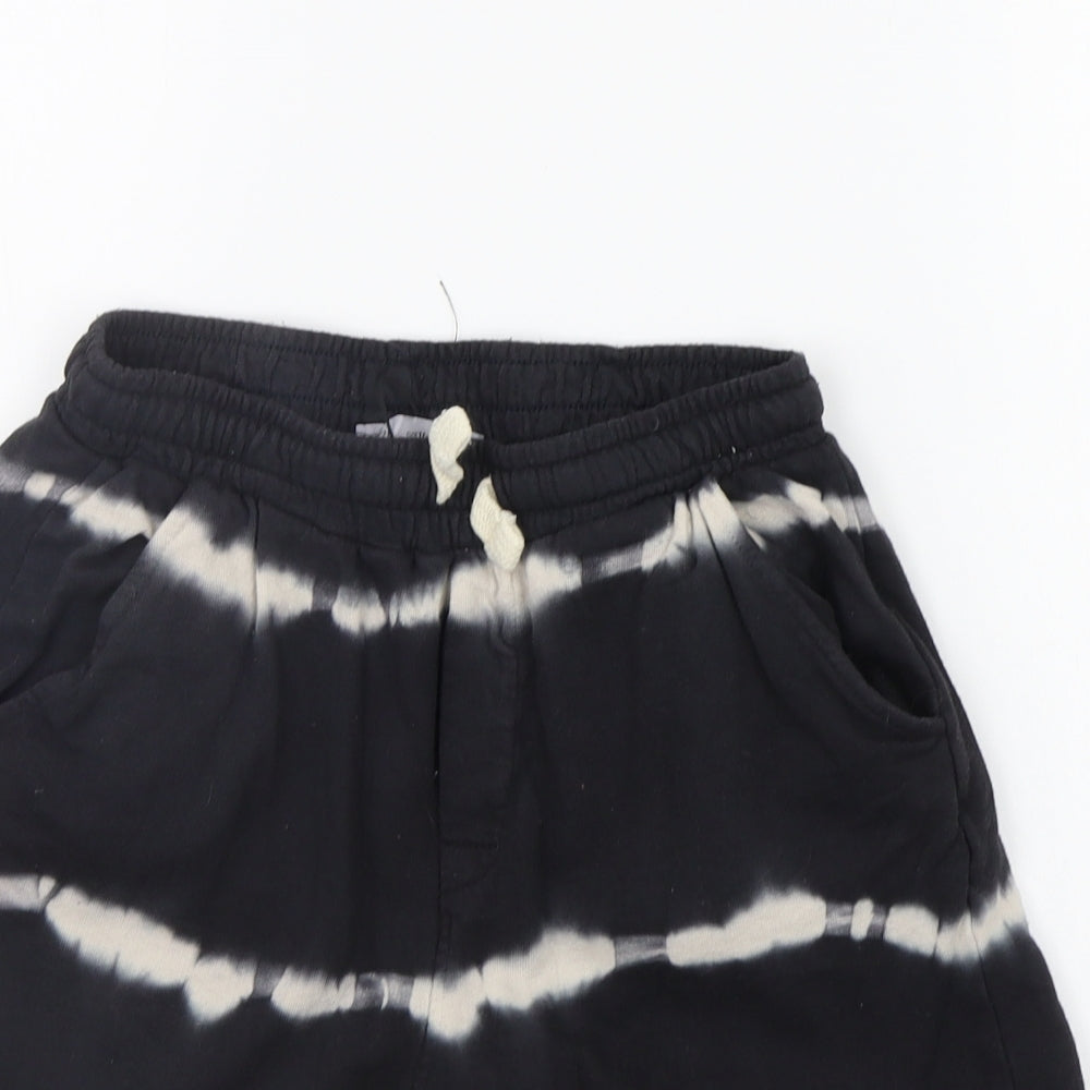 Zara Boys Black Geometric  Sweat Shorts Size 11-12 Years