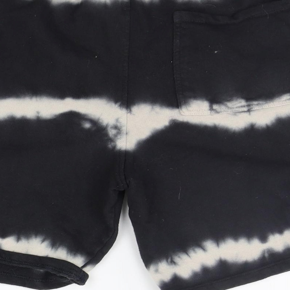 Zara Boys Black Geometric  Sweat Shorts Size 11-12 Years