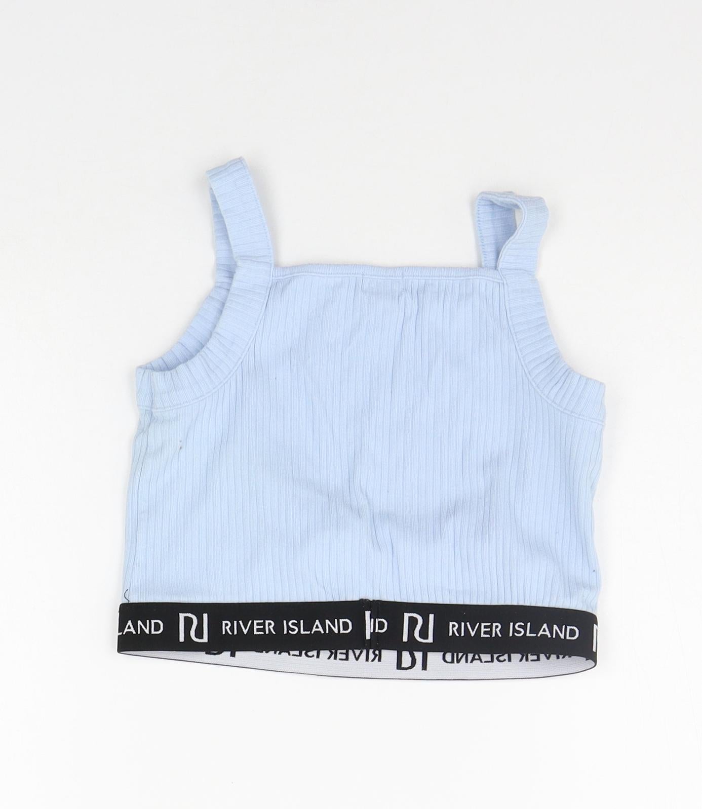 River Island Girls Blue   Basic Tank Size 9-10 Years
