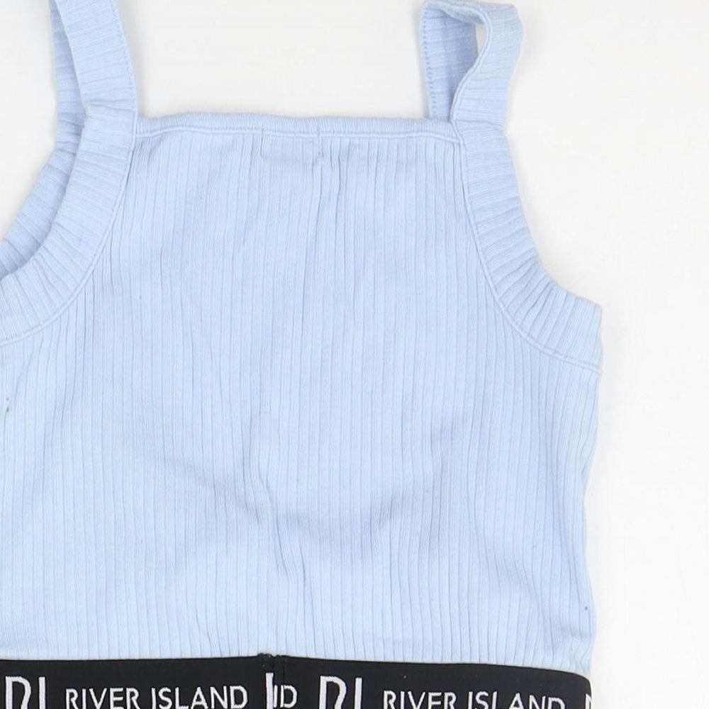 River Island Girls Blue   Basic Tank Size 9-10 Years