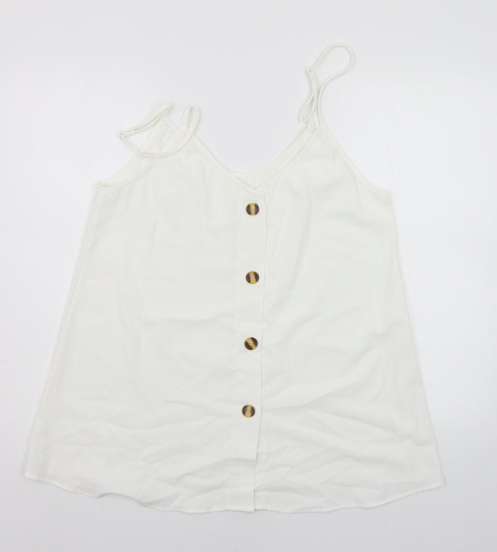 Preworn Womens White   Basic Tank Size XL