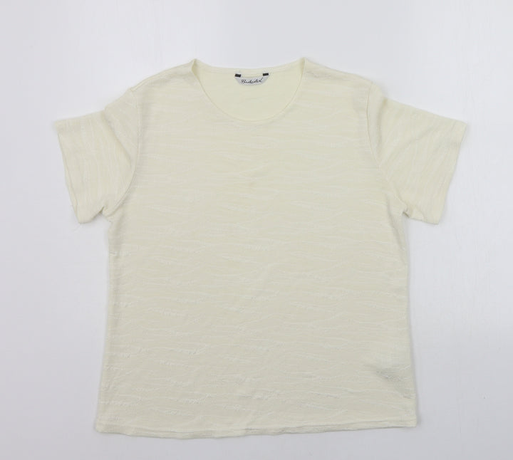 Berkertex Womens White Basic T-Shirt Size 14
