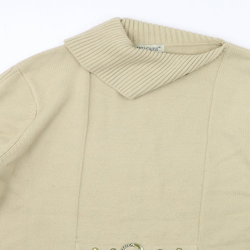 Fay Louise Womens Beige   Pullover Jumper Size L
