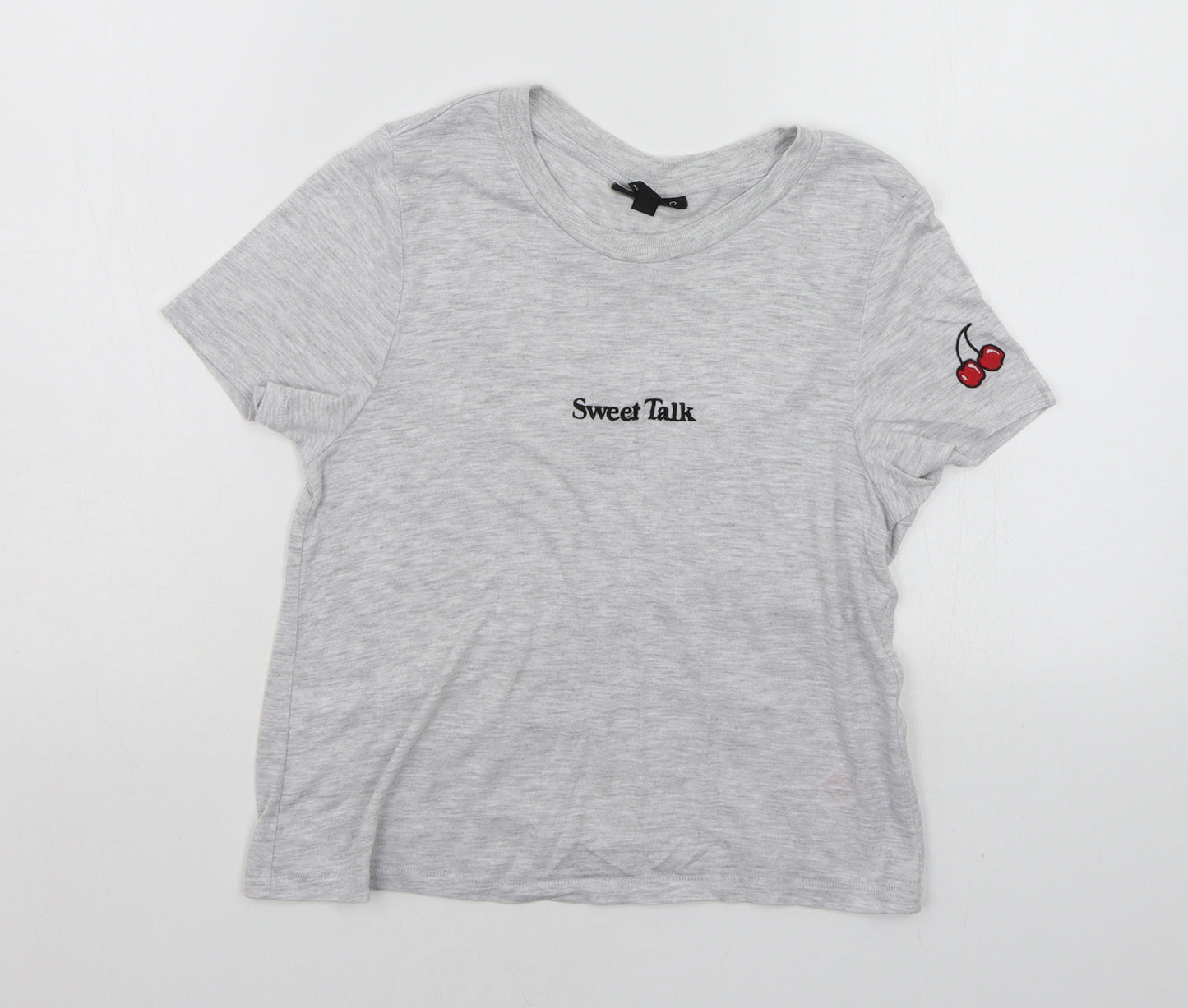 Topshop Womens Grey   Basic T-Shirt Size 6
