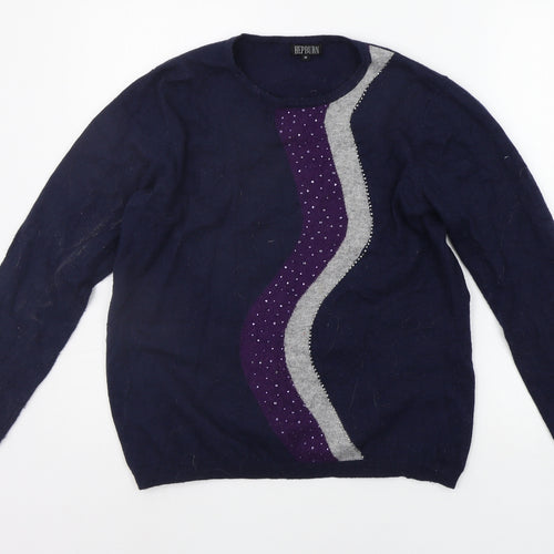 Hepburn Womens Blue   Pullover Jumper Size M  - JEMS