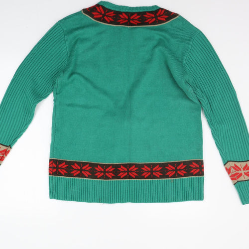 CHRIMBOFREAKS Mens Green   Pullover Jumper Size XL  - christams