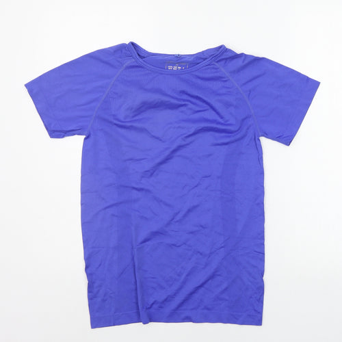 WORKOUT Womens Blue   Basic T-Shirt Size 10