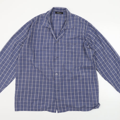 Allders Mens Blue Check   Button-Up Size L