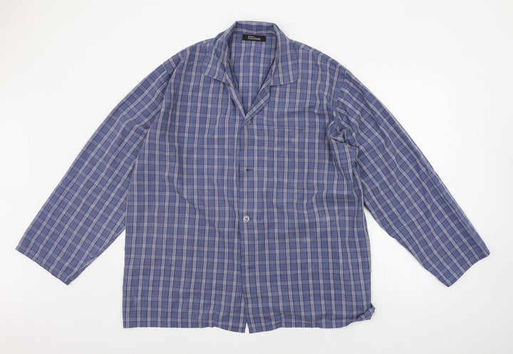 Allders Mens Blue Check Button-Up Size L