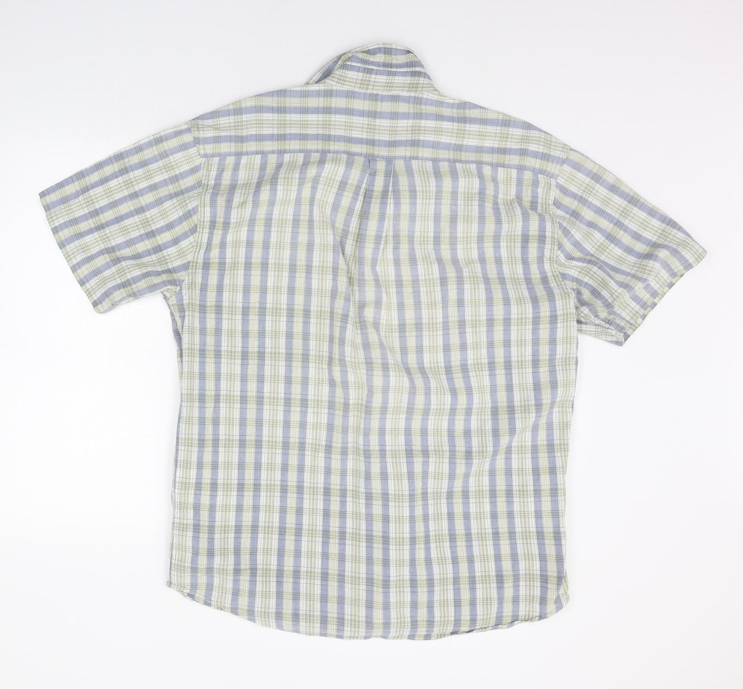 EWM Mens Blue Striped   Button-Up Size M