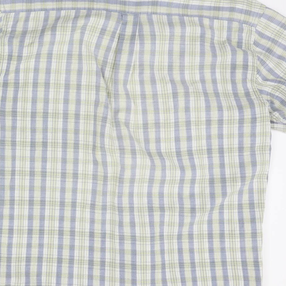 EWM Mens Blue Striped   Button-Up Size M