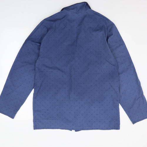 Marks and Spencer Mens Blue Geometric   Button-Up Size M