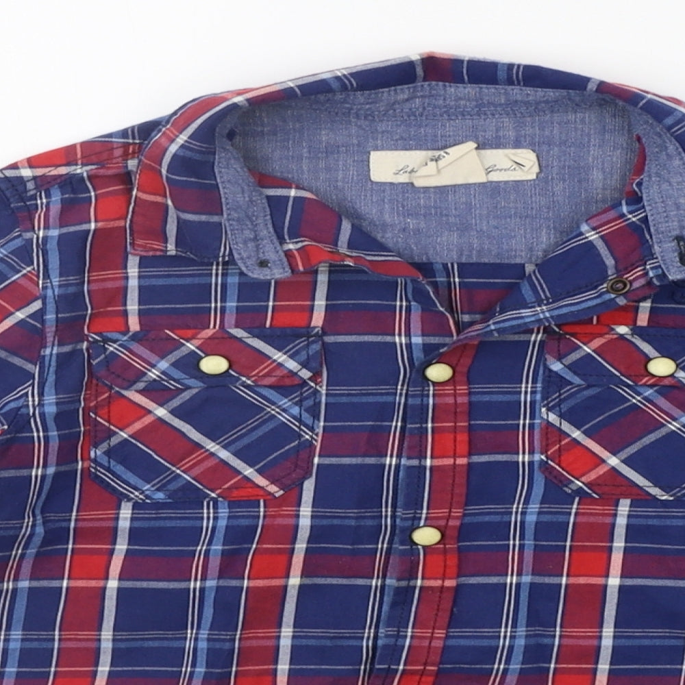 H&M Boys Blue Check  Basic Button-Up Size 8-9 Years