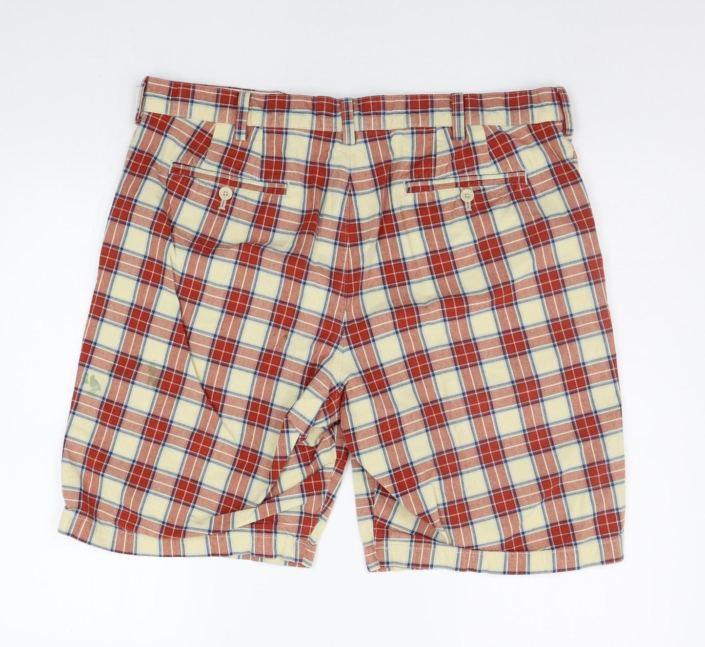 Banana Republic Mens Beige Check  Chino Shorts Size 38 in