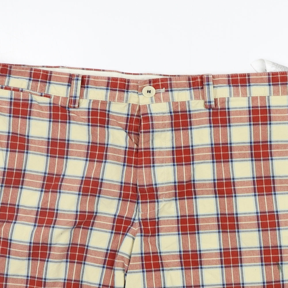 Banana Republic Mens Beige Check  Chino Shorts Size 38 in