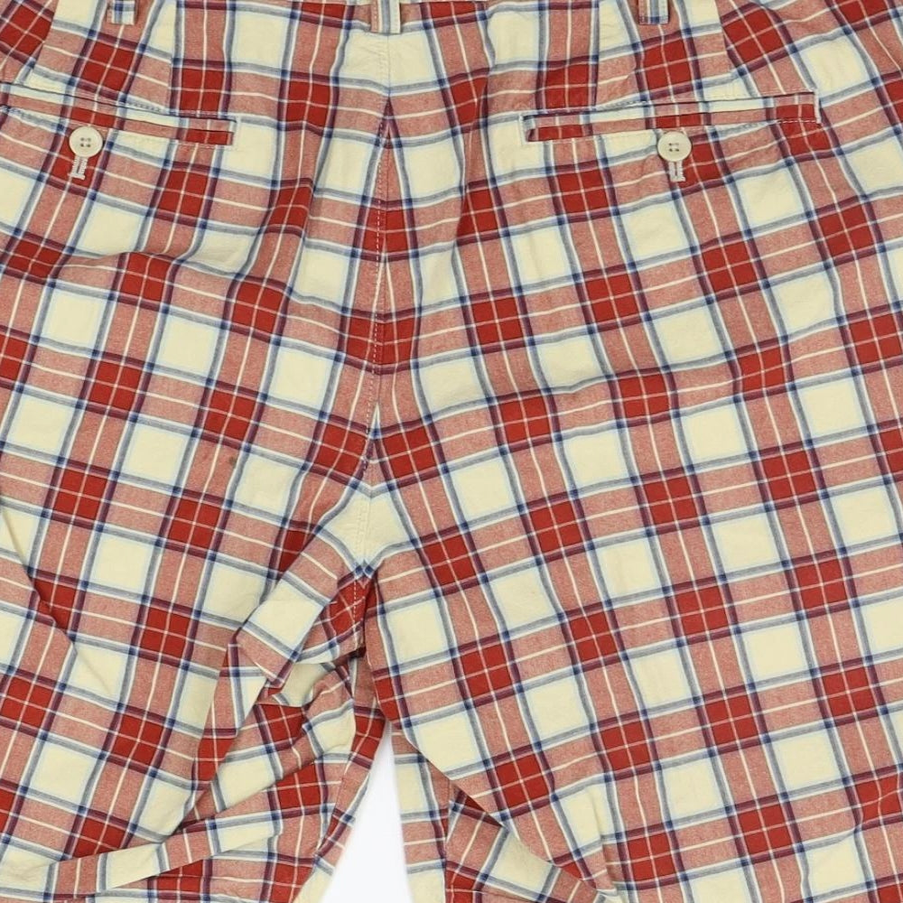 Banana Republic Mens Beige Check  Chino Shorts Size 38 in