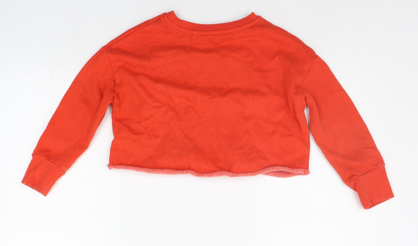 NEXT Girls Orange   Pullover Jumper Size 5 Years  - SEQUIN