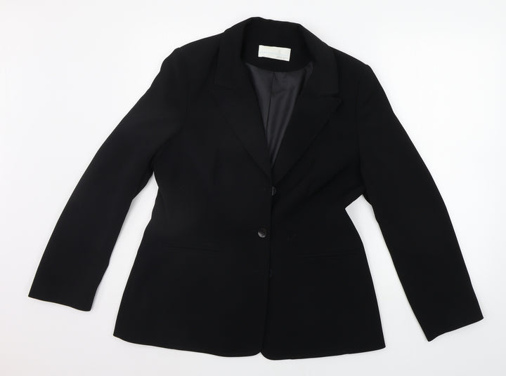 ARMANDO Womens Black   Jacket Suit Jacket Size 14