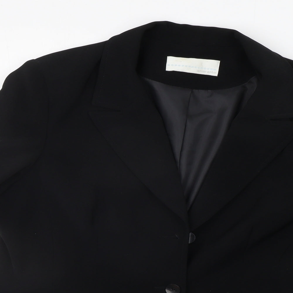 ARMANDO Womens Black   Jacket Suit Jacket Size 14