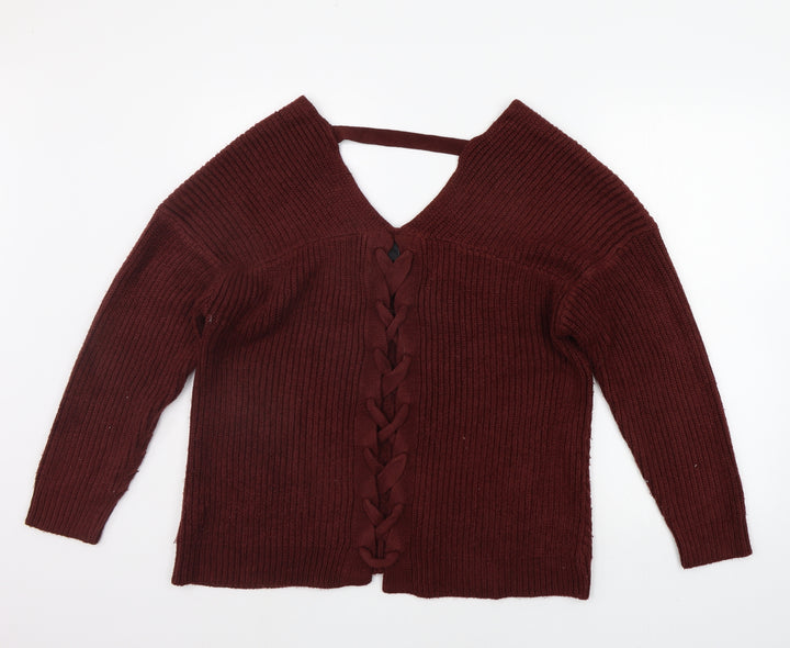 New Look Womens Brown Pullover Jumper Size S