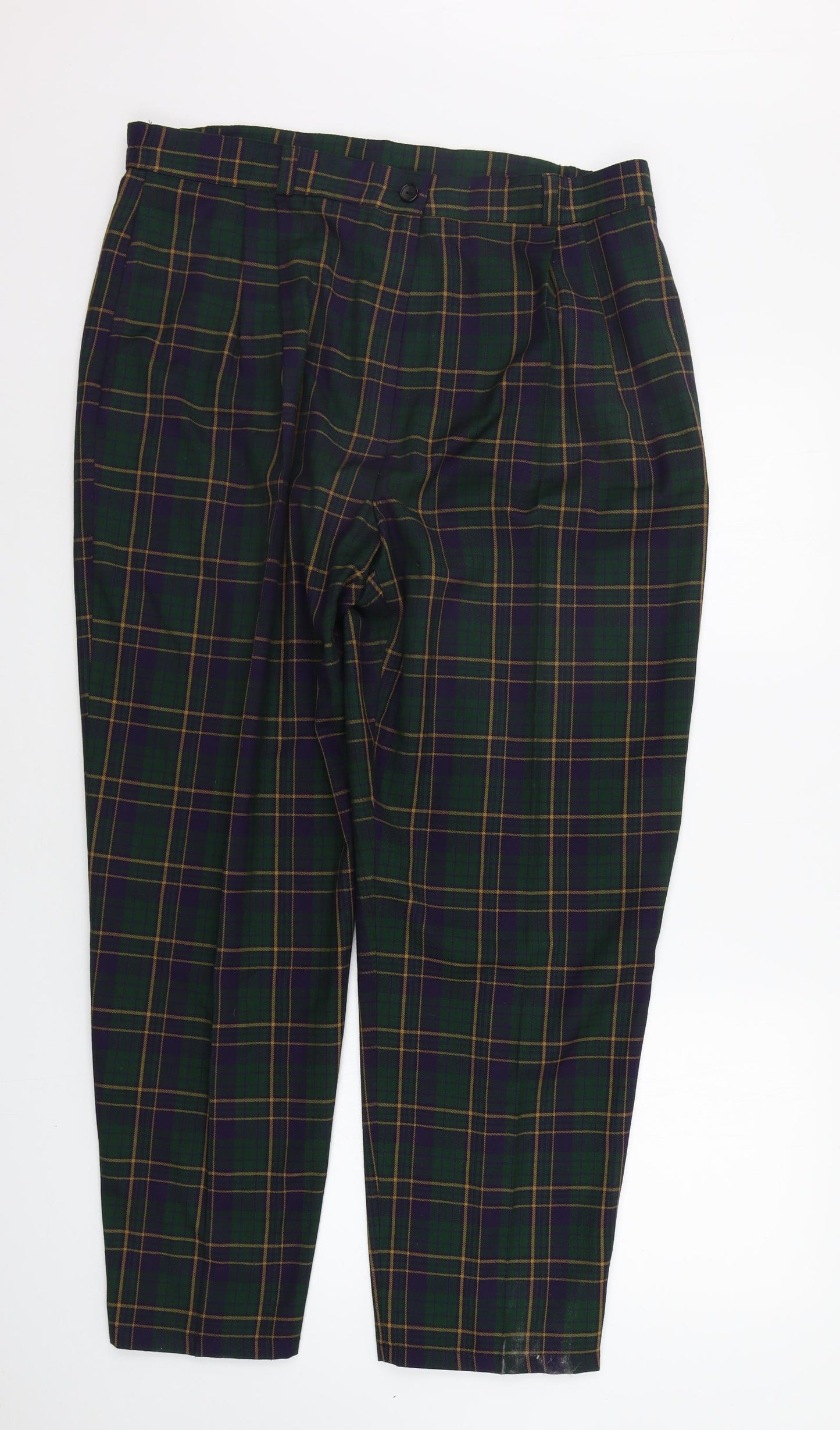 CANDA Mens Green Check  Trousers  Size 20 L28 in