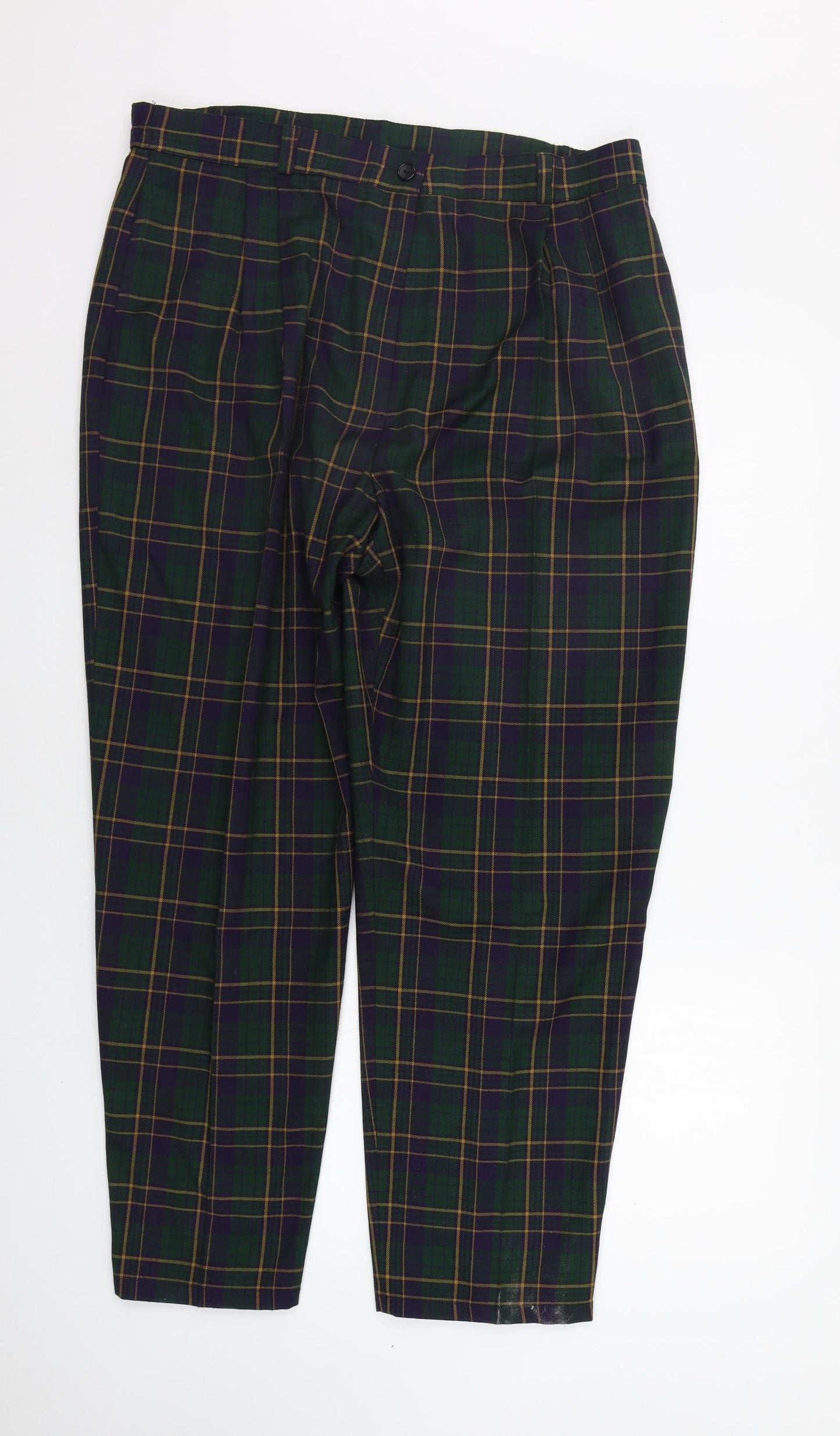 CANDA Mens Green Check  Trousers  Size 20 L28 in