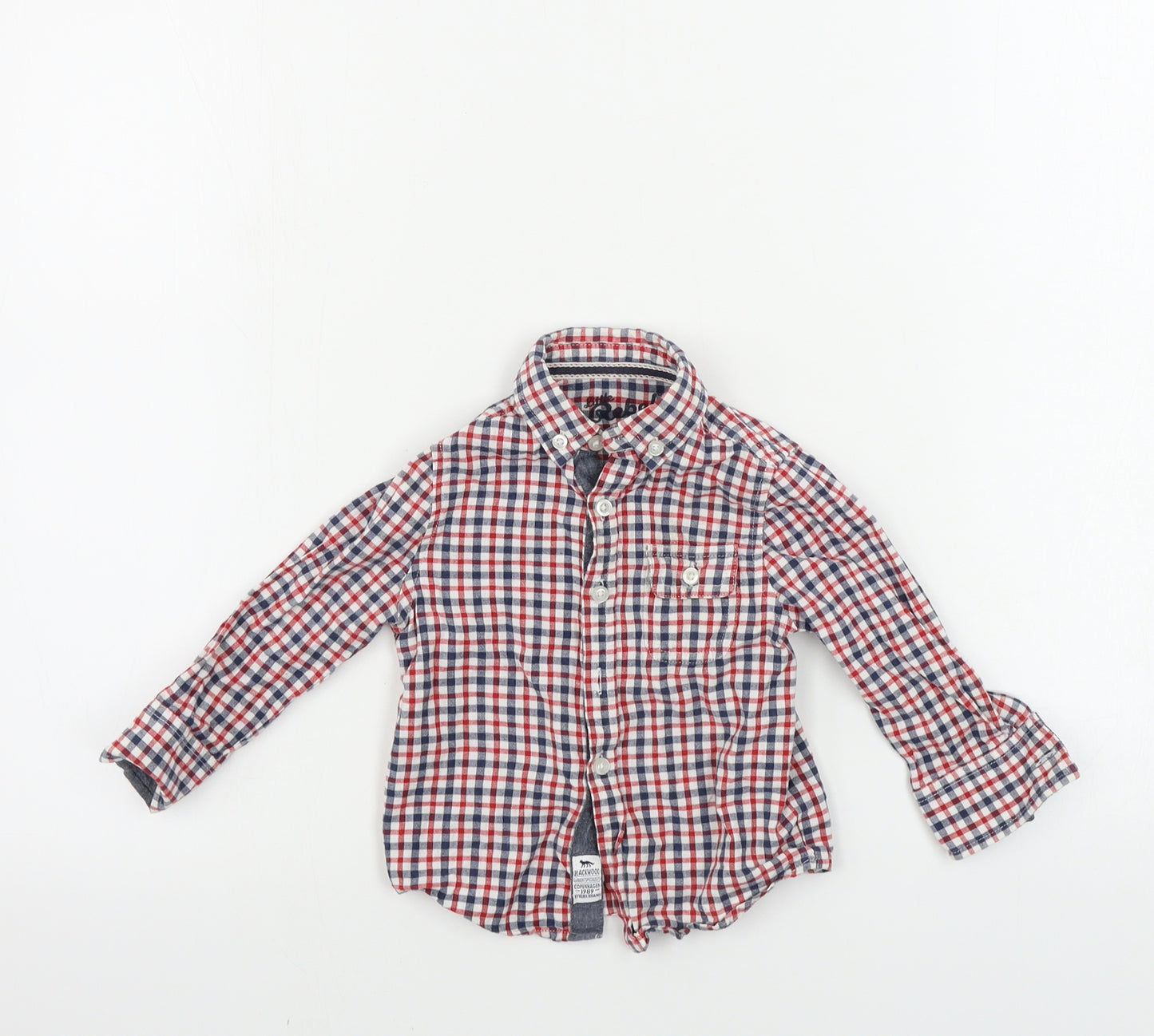 Primark  Boys Red Check  Basic Button-Up Size 12-18 Months