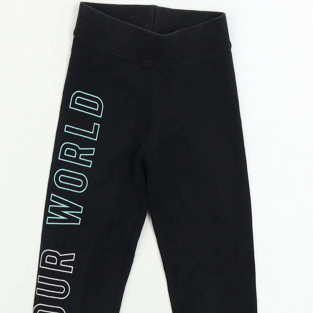 John Lewis  Girls Black   Jegging Trousers Size 6 Years