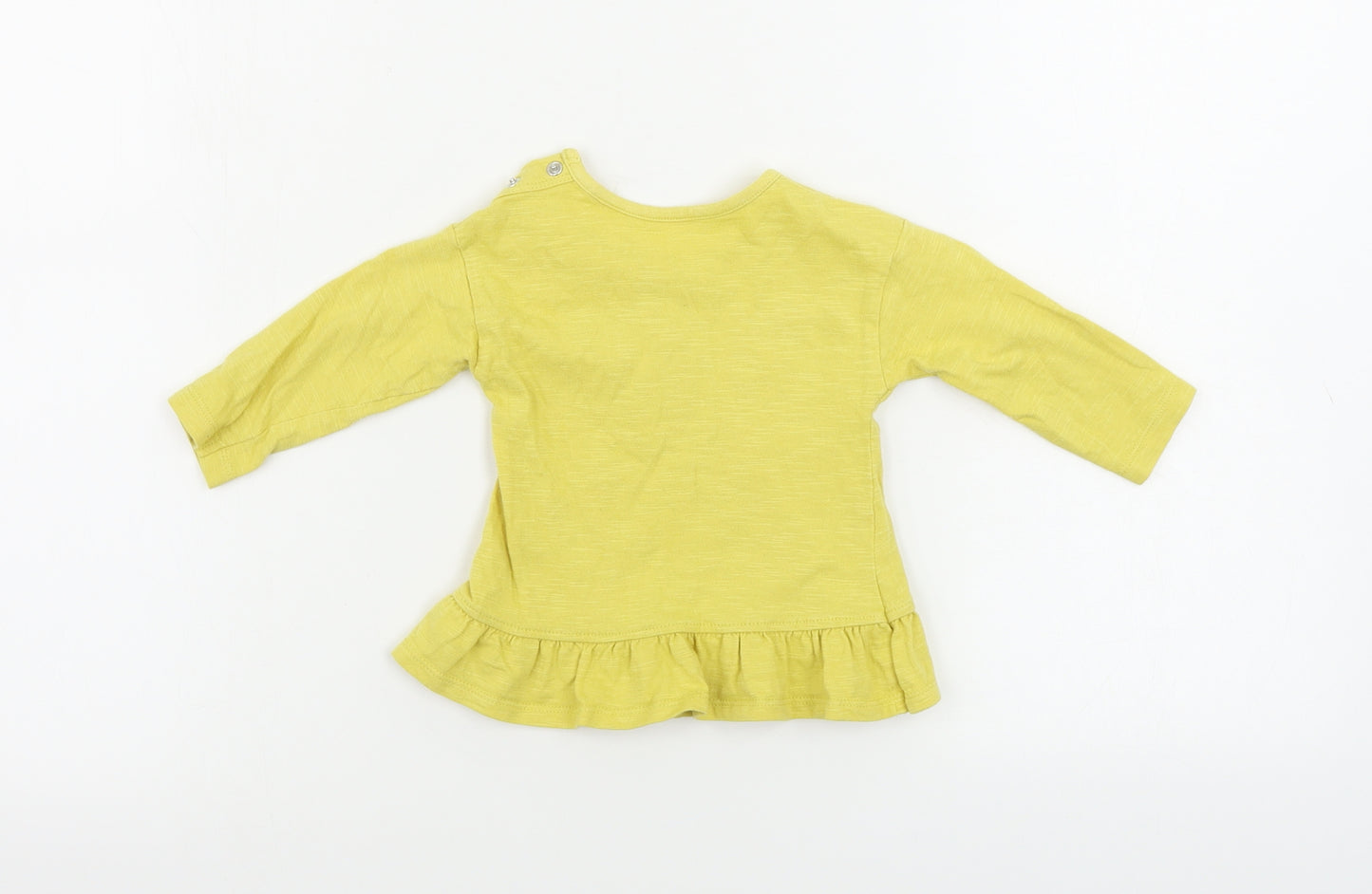 George  Girls Yellow   Basic T-Shirt Size 3-6 Months