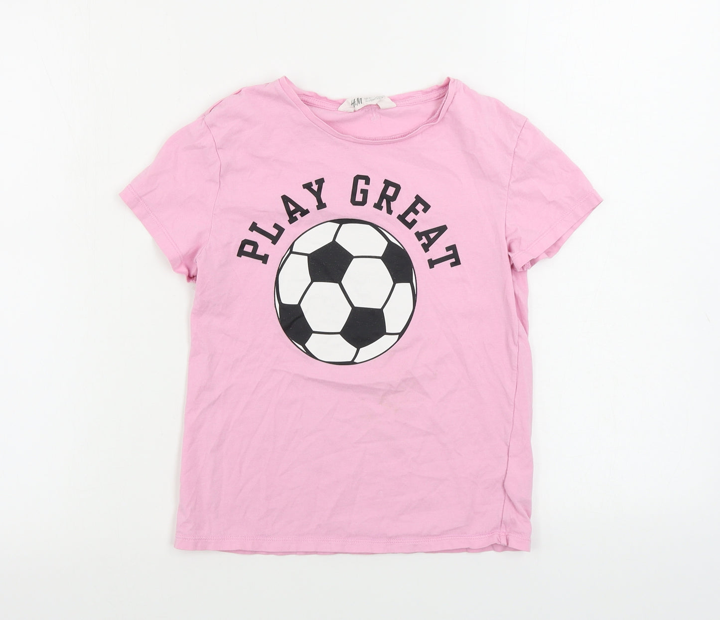 H&M  Girls Pink   Basic T-Shirt Size 9-10 Years