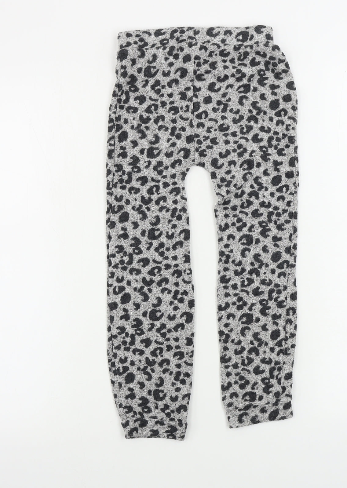 George  Girls Grey Animal Print  Jegging Trousers Size 5-6 Years